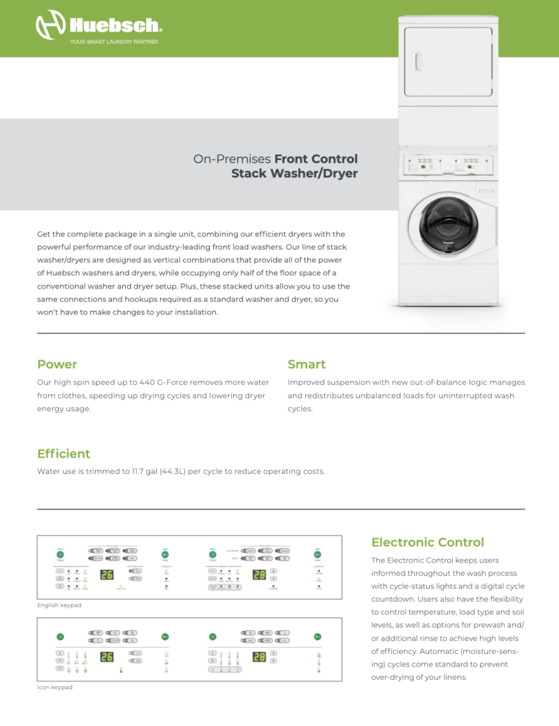 Commercial Stacked WasherDryers Canada 2023