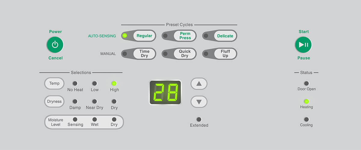 5-Pack Membrane Switch Touchpads For Speed Queen & Huebsch