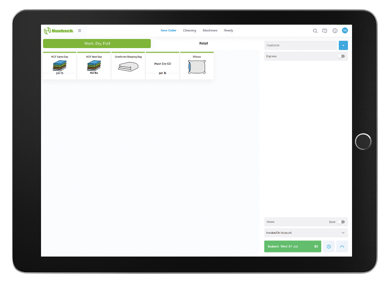 HU-CC-Tablet Clean Cloud app on tablet
