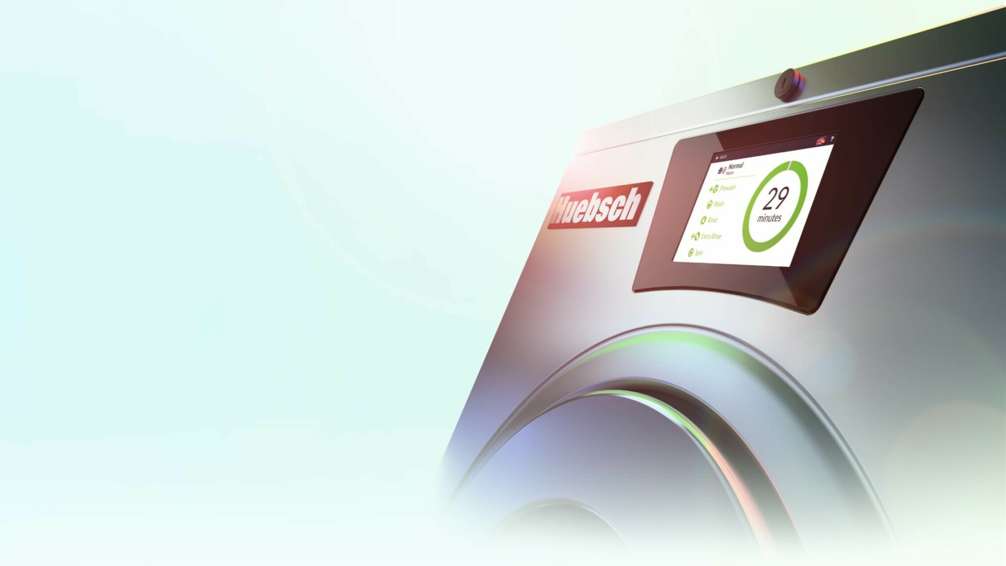 HU Touch Tech BKGD Huebsch touchscreen on washer