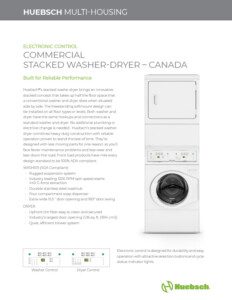 Electronic Stack Washer Dryer page 1