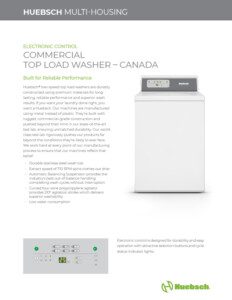 electronic top load washer page 1