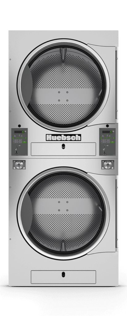Huebsch Stacked dryer with control panel