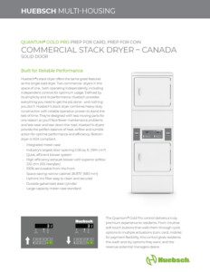 stacked dryer spec sheet page 1