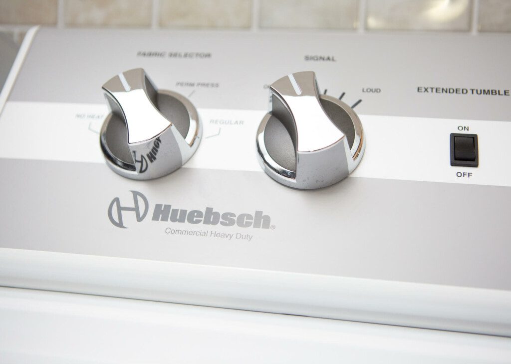 Strong-but-Simple closeup of two dials on dryer panel