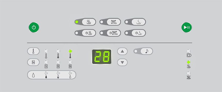 electronic control panel for dryer