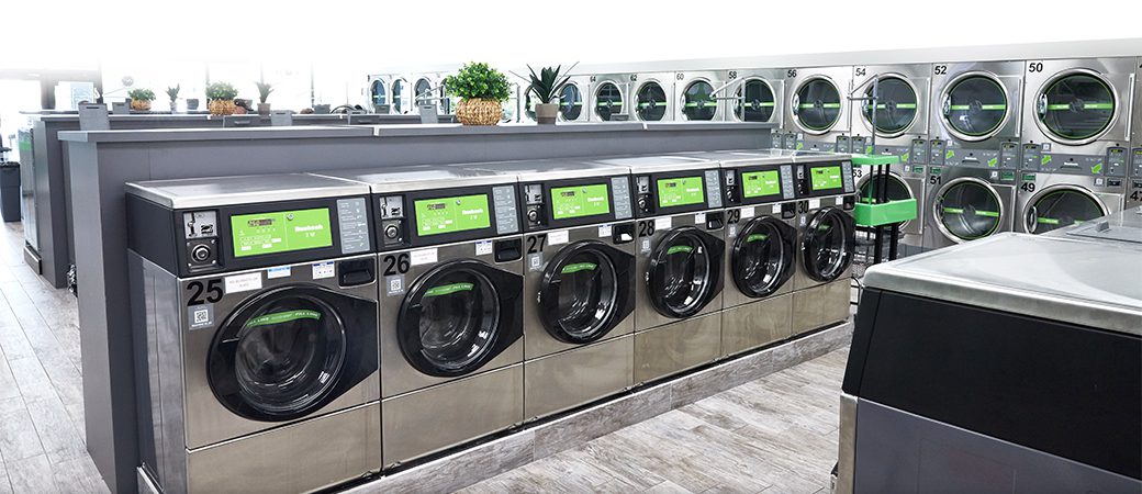 interior of Huebsch laundromat